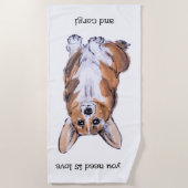 Alles wat je nodig hebt is liefde en corgi strandlaken (Voorkant)