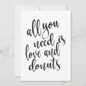 Alles wat je nodig hebt is liefde en donuteert bet kaart (Voorkant)