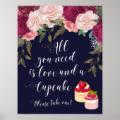 alles wat je nodig hebt is liefde en een cupcake b poster (Voorkant)