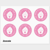 Alles wat je nodig hebt is liefde en een cupcake r ronde sticker (Vel)