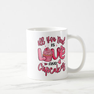 Alles wat je nodig hebt is liefde en een cupcake V Koffiemok