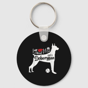 Alles wat je nodig hebt is liefde en een Dobermann Sleutelhanger