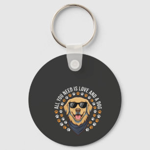 Alles wat je nodig hebt is liefde en een hond_1 sleutelhanger