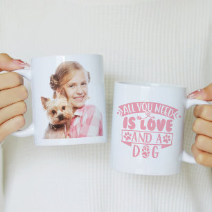 Alles wat je nodig hebt is Liefde en een Hond Foto Koffiemok