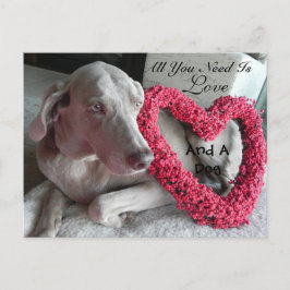 Alles wat je nodig hebt is liefde - en een hond (r briefkaart