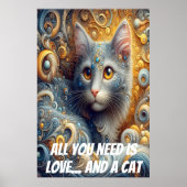 Alles wat je nodig hebt is liefde en een kat poster (Voorkant)