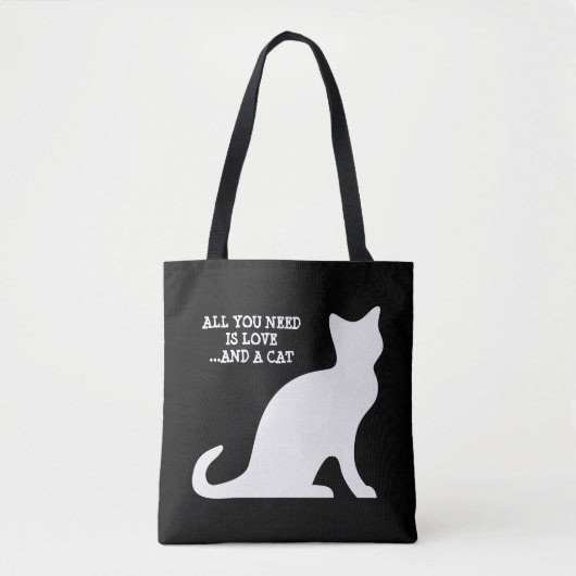 Alles wat je nodig hebt is liefde en een kat schat tote bag (Voorkant)