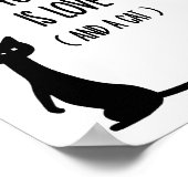 Alles wat je nodig hebt is liefde en een kattencit poster (Hoek)