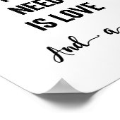 Alles wat je nodig hebt is liefde en een kattenkun poster (Hoek)