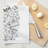 Alles wat je nodig hebt is liefde en een kippenthe theedoek (Quarter Fold)