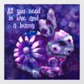 Alles wat je nodig hebt is liefde en een konijn Ab Raamsticker (Vel)