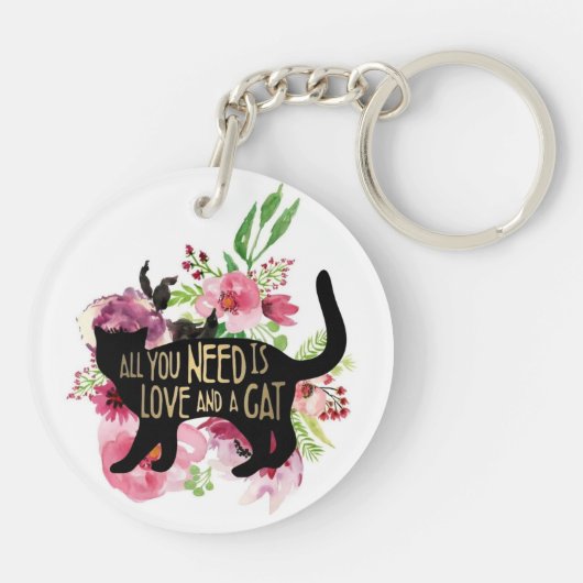 Alles wat je nodig hebt is liefde en een Sleutelha Sleutelhanger (Achterkant)