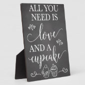 Alles wat je nodig hebt is liefde en een taart-bru fotoplaat (Zijkant)