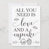 Alles wat je nodig hebt is liefde en een taart-bru kaart (Voorkant)