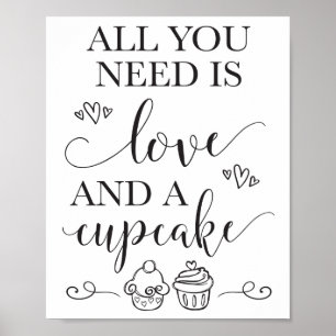 Alles wat je nodig hebt is liefde en een taart-bru poster