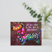 Alles wat je nodig hebt is liefde en een teckel Ab Briefkaart (Staand voorkant)