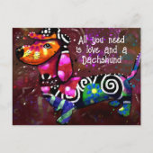 Alles wat je nodig hebt is liefde en een teckel Ab Briefkaart (Voorkant)