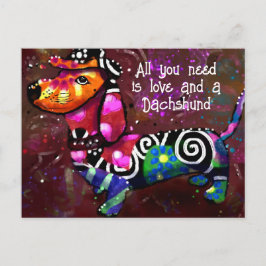 Alles wat je nodig hebt is liefde en een teckel Ab Briefkaart