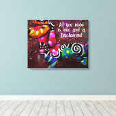 Alles wat je nodig hebt is liefde en een teckel Ab Canvas Afdruk (Insitu (Houten vloer))
