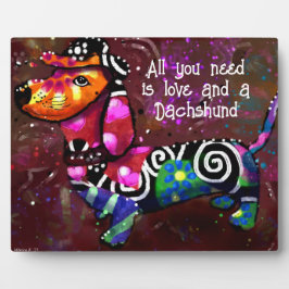 Alles wat je nodig hebt is liefde en een teckel Ab Fotoplaat
