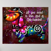 Alles wat je nodig hebt is liefde en een teckel Ab Poster (Voorkant)