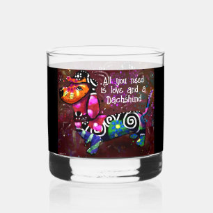 Alles wat je nodig hebt is liefde en een teckel Ab Whisky Glas