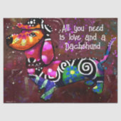 Alles wat je nodig hebt is liefde en een teckel de tissuepapier (Voorkant)