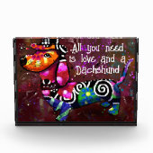 Alles wat je nodig hebt is liefde en een teckel fu fotoblokken (Voorkant)