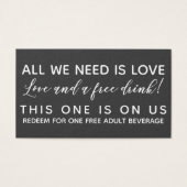 Alles wat je nodig hebt is liefde en een vrije Dri Visitekaartjes (Voorkant)