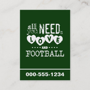 Alles wat je nodig hebt is liefde en Football Visitekaartje