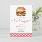 Alles wat je nodig hebt is liefde en hamburgers pa kaart (Staand voorkant)