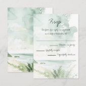 Alles wat je nodig hebt is liefde en het strand br RSVP kaartje (Voorkant / Achterkant)