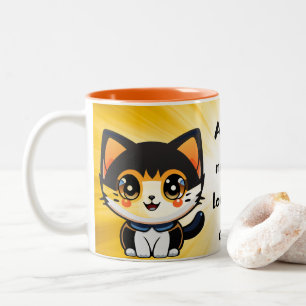 alles wat je nodig hebt is liefde en kat tweekleurige koffiemok