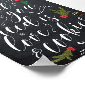 alles wat je nodig hebt is liefde en koekjes kerst poster (Hoek)