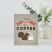 Alles wat je nodig hebt is liefde en koffie - eekh briefkaart (Staand voorkant)