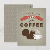 Alles wat je nodig hebt is liefde en koffie - eekh briefkaart (Voorkant / Achterkant)