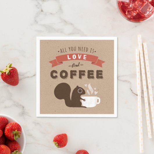 Alles wat je nodig hebt is liefde en koffie - eekh servetten (Insitu)