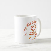 Alles wat je nodig hebt is liefde en koffie koffiemok (Voorkant rechts)