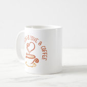 Alles wat je nodig hebt is liefde en koffie koffiemok (Voorkant links)
