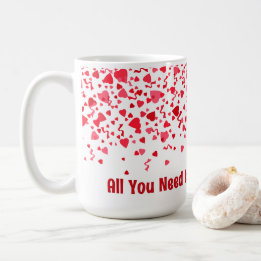 Alles wat je nodig hebt is liefde en koffie rode C Koffiemok