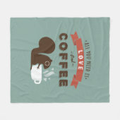 Alles wat je nodig hebt is liefde en koffie | Scha Fleece Deken (Voorkant (Horizontaal))