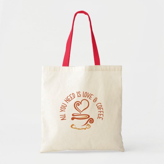 Alles wat je nodig hebt is liefde en koffie tote bag (Voorkant)