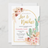 Alles wat je nodig hebt is liefde en nachos-uitnod kaart (Voorkant)