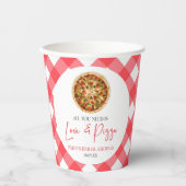 Alles wat je nodig hebt is Liefde en Pizza Bruidsf Papieren Bekers (Voorkant)