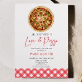 Alles wat je nodig hebt is liefde en pizza koppels kaart