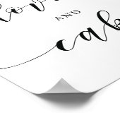 Alles wat je nodig hebt is liefde en taart bruilof poster (Hoek)