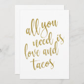 Alles wat je nodig hebt is liefde en taco's betaal kaart (Voorkant / Achterkant)