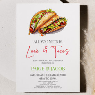 Alles wat je nodig hebt is liefde en tacos paren d kaart