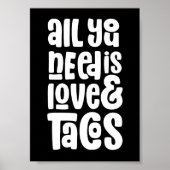 Alles wat je nodig hebt is liefde en taco's poster (Voorkant)
