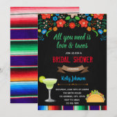 Alles wat je nodig hebt is liefde en tacos uitnodi kaart (Voorkant / Achterkant)